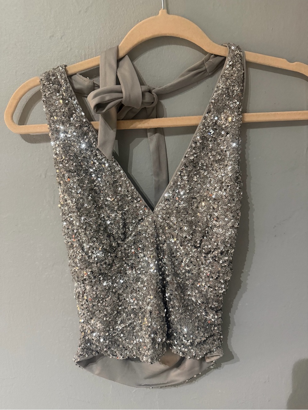 Sequin Halter Top